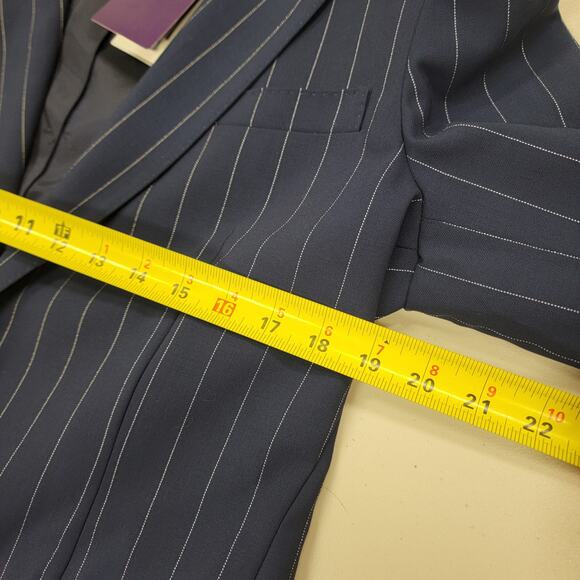 Ralph Lauren Purple Label Navy White Pin Stripe Jacket 12 - Picture 9 of 10